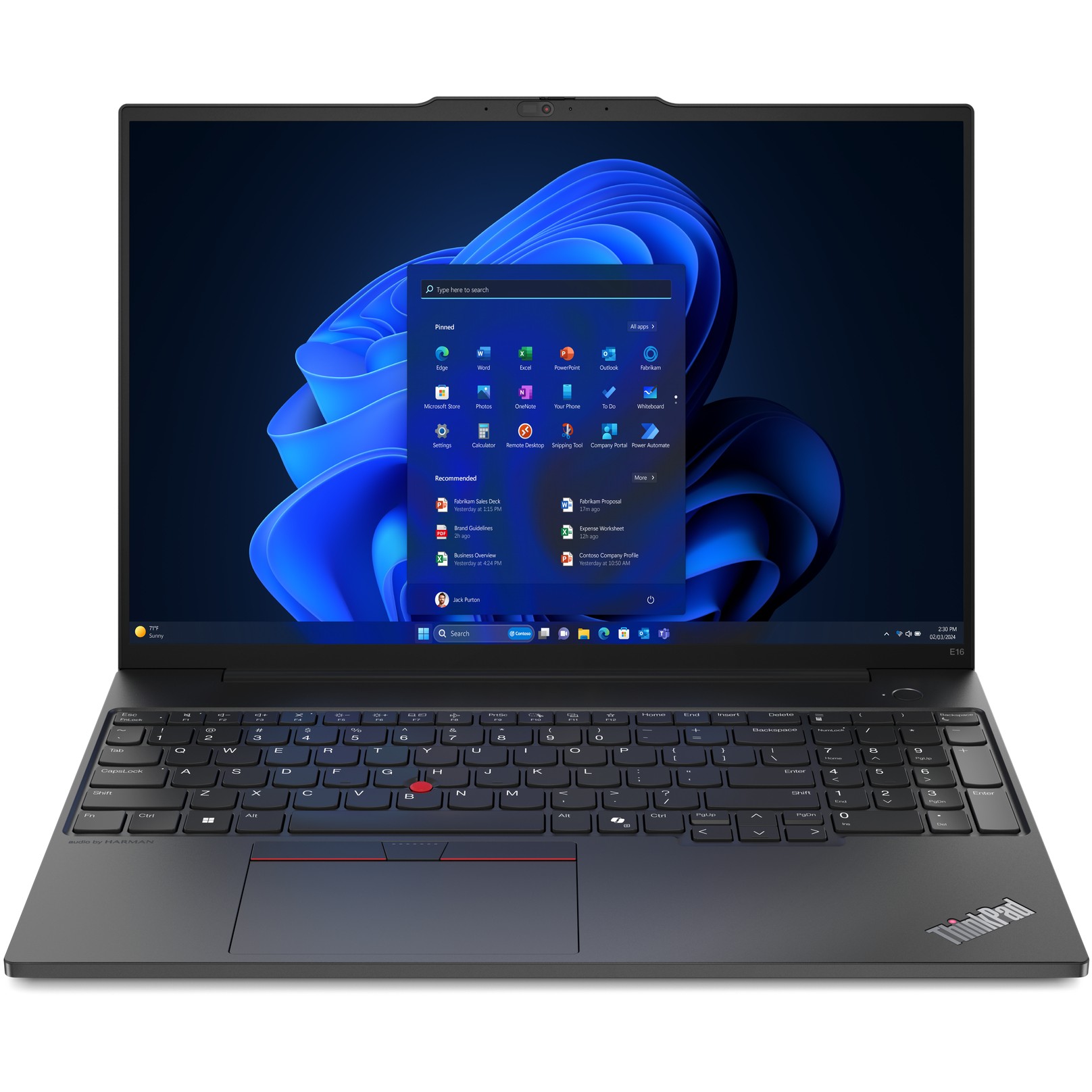 Lenovo ThinkPad E16 AMD G2 16" R5-7535HS 32/1TB WUXGA W11P Lenovo ThinkPad E16 AMD G2 16" R5-7535HS 32/1TB WUXGA W11P